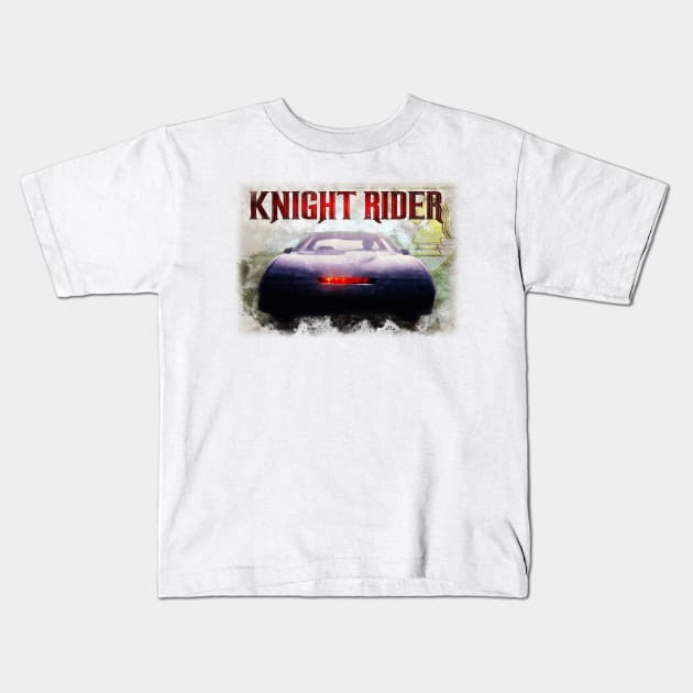 Sketchy Knight Rider Kids T-Shirt by Treherne